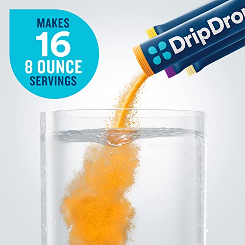 Dripdrop Hydration - Electrolyte Powder Packets - Mango, Acai, Passion Fruit, Pineapple Coconut - 16 Count #TOP5