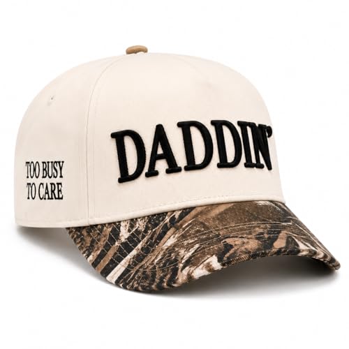 STREWEEK DADDIN Trucker Hat for Men Embroidered Dad Baseball Cap Fathers Day Funny Gifts for Husband Dad