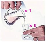 Super Small wine Goblet cup ultra-transparent glass goblet a cup of Maotai small glass of spirits Set of 7pcs