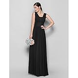 Saum/Zug: Asymmetrische kekafu A-Line Schatz asymmetrische Brautjungfer Chiffon Kleid mit Perlenstickerei Raffung durch LAN TING Braut, Schwarz, US 12 / UK 16 / EU 42