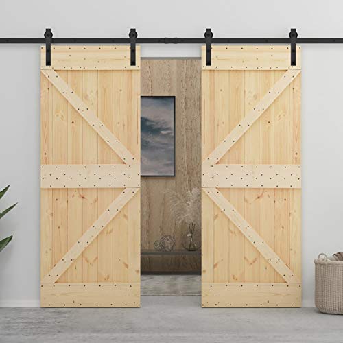 ZEYUAN Porta Scorrevole con Set Hardware 100x210