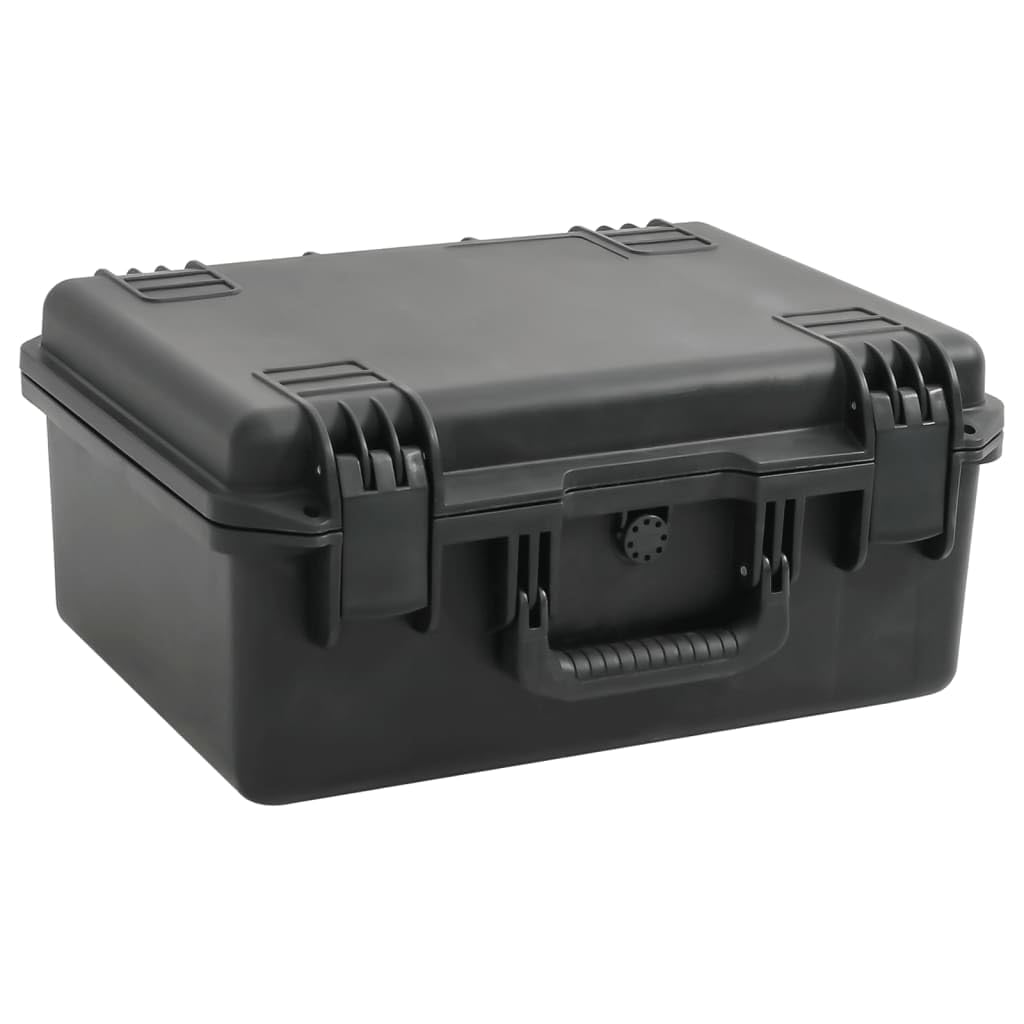 Hartschalenkoffer 19.3 x 15 x 9.1 Zoll, Transportkoffer mit Schaumstoffeinlage, stoßfester Schutzkoffer für Kamera und Elektronik, Schwarz