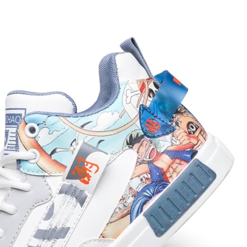 NCNDB Men's Leather Skateboard Walking Shoes Fashion Anime Casual Sneaker2