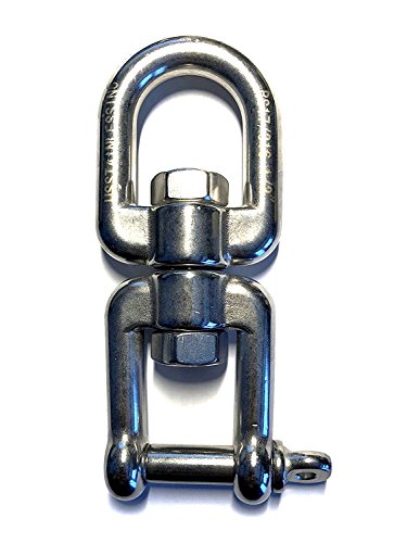 Émerillon de mouillage œil et mâchoire inox 316 13mm pour ancrage de voilier
