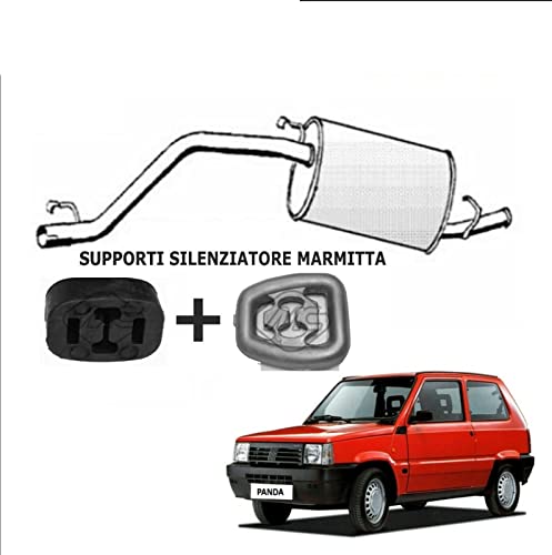 MARMITTA SILENZIATORE POSTERIORE MOTORE FIAT PANDA 750 900 1000 LANCIA Y10 1.0