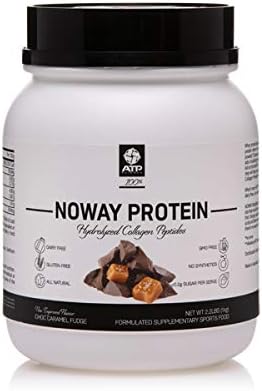 ATP Science Noway Protein Workout Supplement, Superior Collagen Powder, 100% All Natural Muscle Builder and Recovery Formula, Helps Muscular Gains & Fat Loss; Gluten & Dairy Free (Chocolate Caramel)
