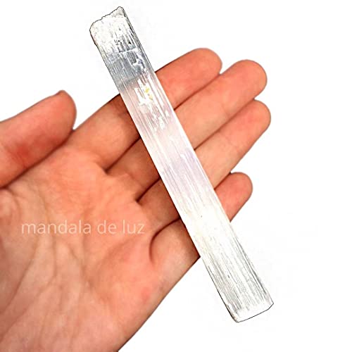 Combo 5 Bastões de Selenita Pedra Cristal Natural 10cm