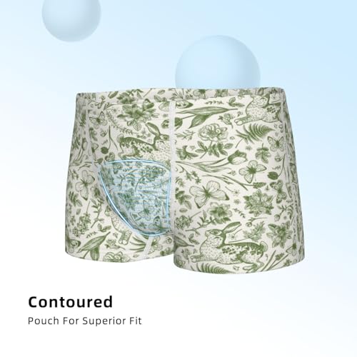 Boys' Cotton Boxer Brief Soft Underwear-Green Rabbit4