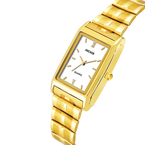 Image of 23.5K Original Gold Plated Stainless Steel Analog Wrist Watch AQ-451