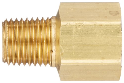 Image of Eaton Weatherhead 3200X4 Brass CA360 Fitting, Adapter, 1 /4 inch NPT Female x 1 /4 inch NPT Male
