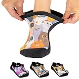 Viasox Diabetic Ankle Socks for Women & Men 3 Pack, Low Cut Non Binding, Seamless Neuropathy Socks (US, Alpha, Large, Regular, Regular, Paws & Petals)