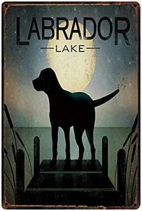 Sitrmgh Wall Signs Retro Metal Tin Signs Labrador Lake Aluminium Sign Retro Tin Signs Vintage Metal Tin Sign For Bar Home Wall Metal Decoration 8X12inch