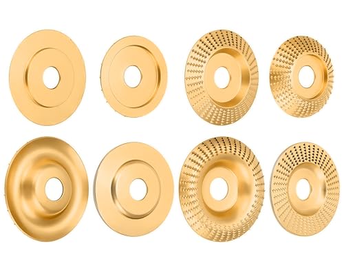 4 Stück Holz schleifscheibe für winkelschleifer, Holzschnitzscheibe frässcheibe Raspelscheibe,Innendurchmesser 22.2 mm für Winkelschleifer,Schleifscheiben zum Formen, SchleifenundSchneiden
