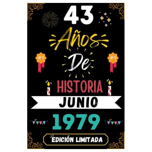 CUADERNO, 43 AÑOS DE HISTORIA JUNIO 1979 EDICIÓN LIMITADA: Regalo de 43 cumpleaños para mujeres y hombres, ideas de 43 cumpleaños... un cumpleaños... ... regalo de 43 cumpleaños para él/ella.