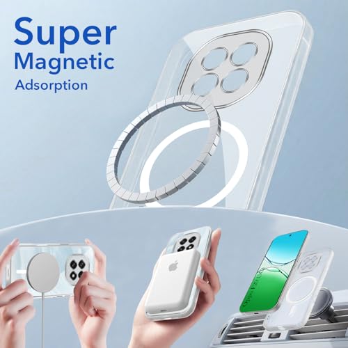 Image of Jkobi Lifetime Anti-Yellow MagSafe Compatible Clear Back Cover Case for Oppo F29 (Sleek Hard Crystal | Shockproof and Camera Protection)