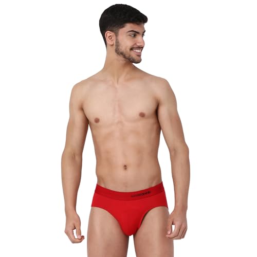 Image of Underjeans Men Premium Mid Grey Cotton Blend Regular Fit Brief
