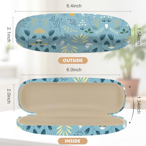 Image of Glasses Case Hard Shell,Portable Protective Eyeglasses Case, Eyeglass Holder Box with Cleaning Cloth,for Women Men