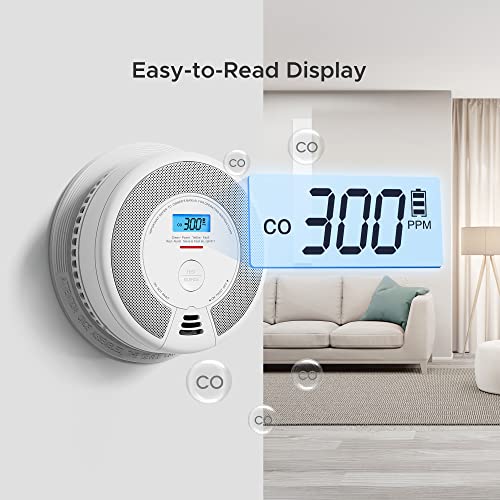 X-Sense Wireless Interconnected Combination Smoke And Carbon Monoxide Detector With Lcd Display & 10-Year Battery, Over 820 Ft Transmission Range, 1-Pack #TOP5