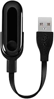 ADHOMAX Charging Cable Compatible with Mi Band 3 and 4, Fast and Efficient USB Charging, Black