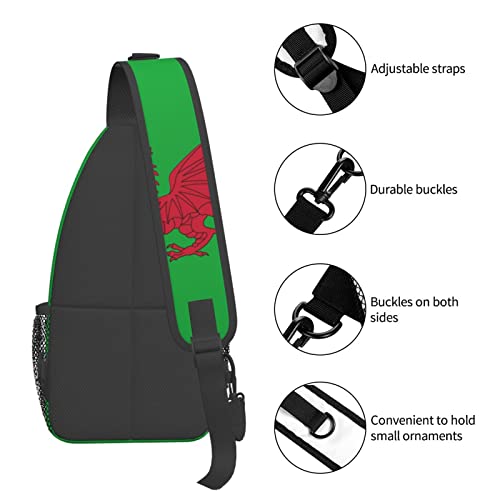 Mochila bandolera unisex con bandera galesa miniatura 6
