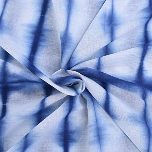 Tissu Shibori au mètre voile de coton fait main 5 mètres couture artisanale