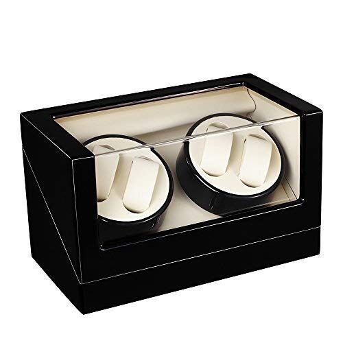 Bobinadora de relojes automáticos y estuche de almacenamiento de rotación para 4 relojes 3