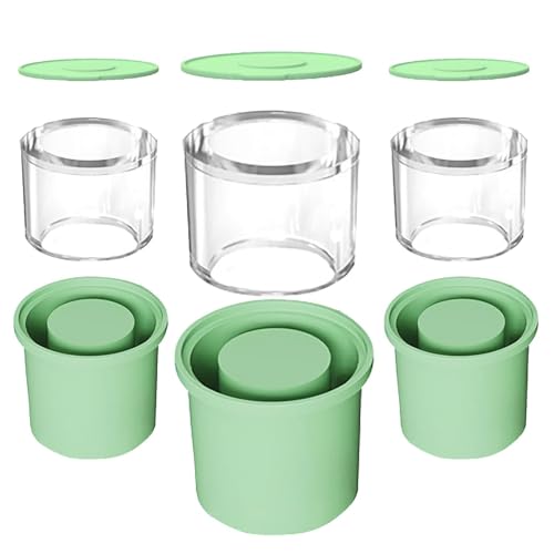 Samuliy Bandeja de cubitos de hielo para café, molde de hielo de silicona, molde de hielo cilíndrico | Taza de silicona para hacer cubitos de hielo, molde reutilizable de bolas de hielo para