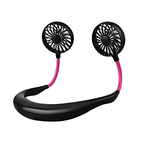 Ventilador Pendurar Pescoço USB Mini Portatil Bateria Esporte Lazer