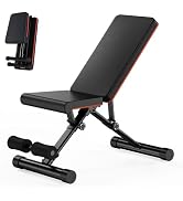 Aidoly Adjustable Weight Bench for Home Gym, Foldable Workout Equipment for Full Body Strength Tr...