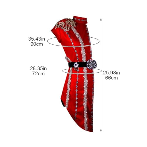 Vêtements de danse patchwork haut de gamme avec perles blanches - 8