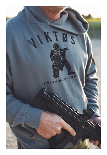 VIKTOS Men's Varsity Cotton/Polyester Midweight Fleece Casual Tactical Hoodie | Boxy Fit with Drop Shoulder Design2