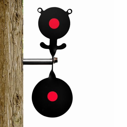 Wingswinmax Small/Big Spinner Air Gun Target Screwed-Type Steel Plinking Target Bird Bear bb air Gun Target Slingshot Target (Black Bear 2.5')