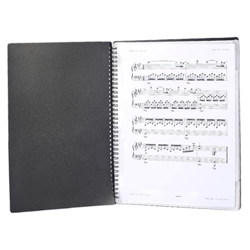 Dossier de Rangement pour Partitions de Musique Classeur A4 pour Partitions de Musique Dossier Feuilles de Musiques Classeur à Partition A4 Étanche avec 40 Pages