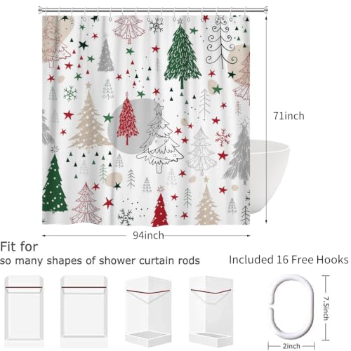 Rideau de douche Noël résistant à l'eau pour éviter les éclaboussures de bain