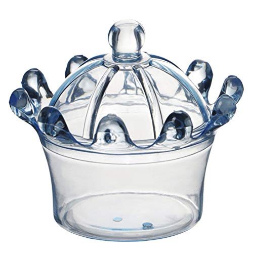 12 Piezas de Forma de Corona Cajas de Dulces Caja de Regalo de Dulces de pl�stico del Partido del Favor de la Boda[Azul]