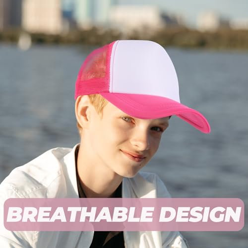 Casquettes baseball mesh blanches vierges légères et réutilisables pour sublimation DIY