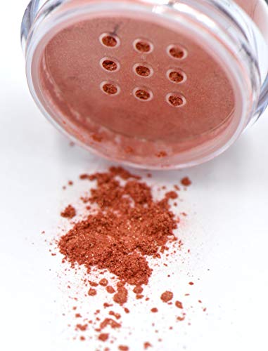 Pure Zivaª Coral Reef Dark Peach Pink Loose Powder Mineral Glitter Single Eyeshadow Dust Pigment Jar Pot, Talc & Paraben Free, No Animal Testing & Cruelty Free #TOP2