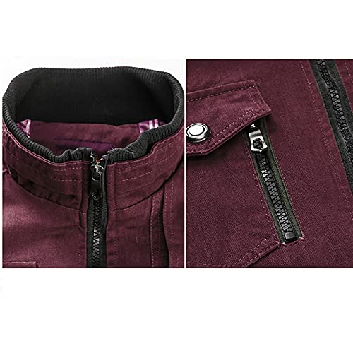 Veste homme col montant contre le vent avec plusieurs poches