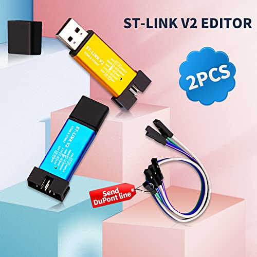 V Telesky St-Link V2 Usb Programmer Support Programming Unit Stm8 Stm32 Editor With Cable (2Pcs,Random Color) #TOP1