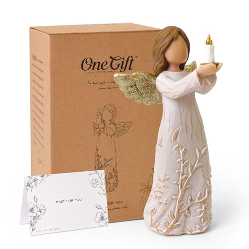 Cuayaes Hope Angel - presentes de incentivo para mulheres, figuras de anjo curativo para decoração de casa, presentes para sobreviventes de cancro para mulheres pacientes de quimioterapia expressa