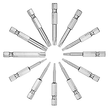 UBERSWEET 1X(12 Pieces Magnetic Torx Screwdriver Bits Set 1/4 Inch Hex Shank Screwdri F6A1