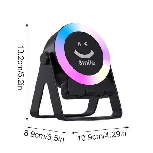 Inductieluidspreker, audiospeler, 4,29 x 3,5 x 5,2 inch, 4-in-1 RGB met verlichting, draadloze draagbare aanraking, muziekversterker voor evenementen, locatie, interieur, reizen, thuis en appartement - Afbeelding 3