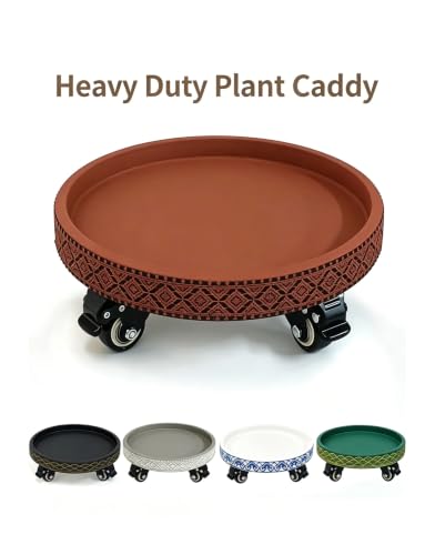 Support de pot à roulettes robuste de 40cm pour déplacer vos plantes lourdes sans effort