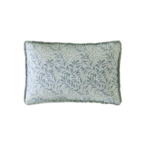 Image of William Morris at Home Willow Bough 100% Cotton Duvet Cover Set 200 Thread Count In Sage (Standard Pillowcases Pair: 50cm x 75cm)