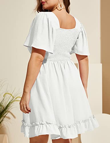 WEESO Summer Dresses for Women 2023 Casual Square Neck Floral Cottagecore Dress4