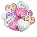 Produktbild ballonfritz® Herzballons Set in Rosegold / Violett (Flieder) / Rosa / Silber / Weiß 10-TLG. - XXL 18" Folienballon-Set als Hochzeit Deko, Geschenk oder Liebes-Überraschung zum Valentinstag