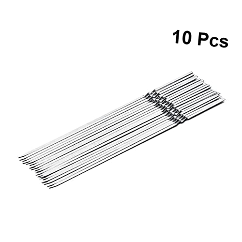 GAFOKI 10 peças reutilizáveis anti-ferrugem vegetais churrasco metal suprimentos de jardim camarão f
