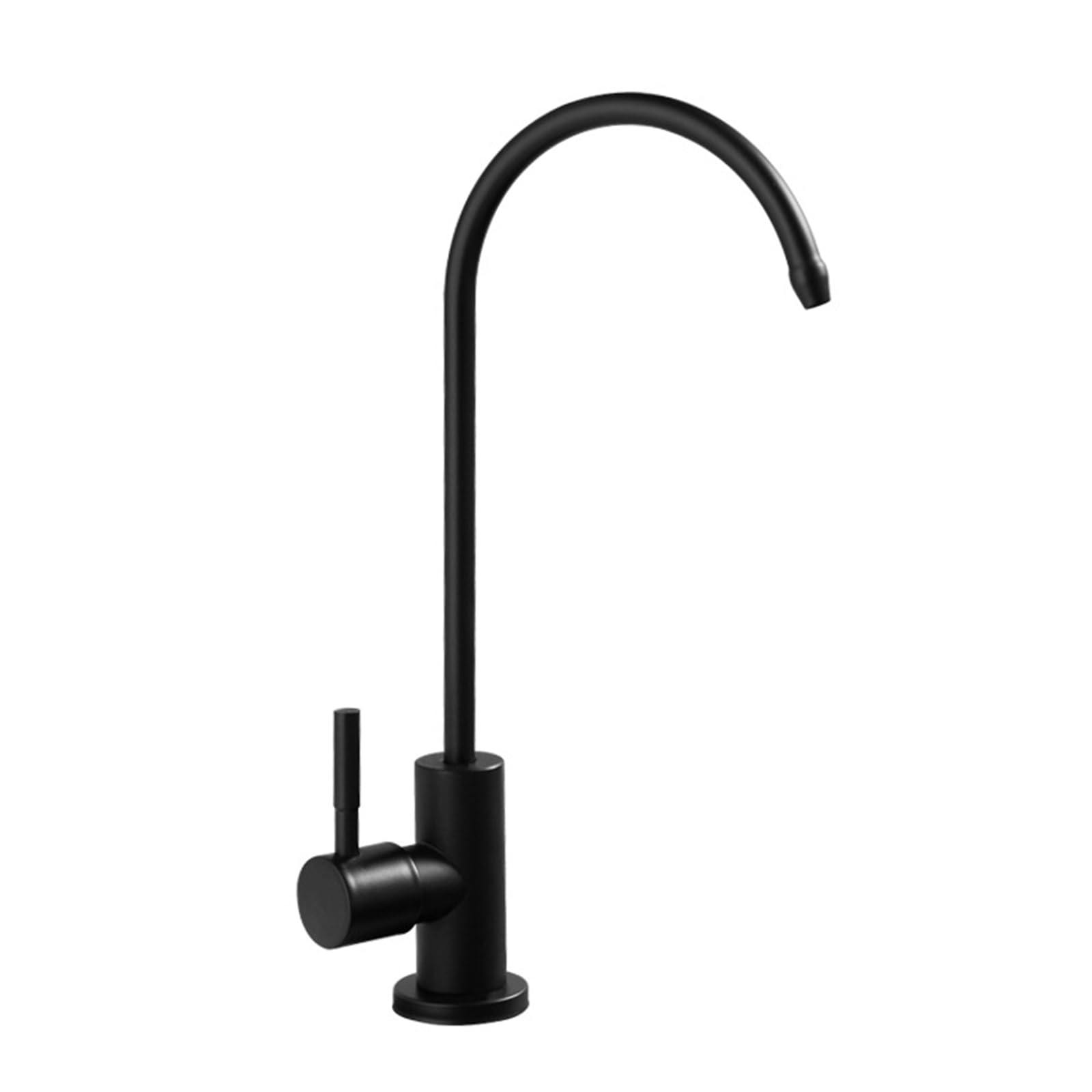 Faucet Black Swan Neck Kitchen Sink Water Filter Drinking Tap with Swivel Head