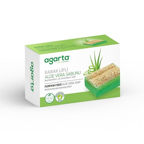 Doğal Kabak Lifli El Yapımı Aloe Vera Sabunu 125g