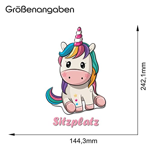Deko Aufkleber WC Deckel Toilettendeckel Bad Badezimmer Klo Funsticker Toilettensitz Klodeckel lustiger Spruch selbstklebend (R173-08 Einhorn)